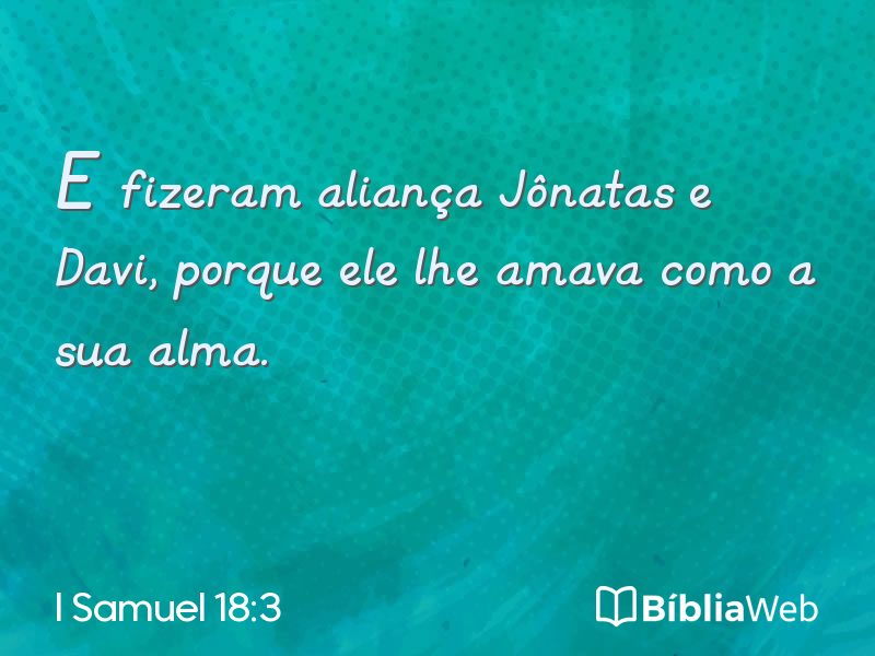 I Samuel 18:3 em imagem para compartilhar