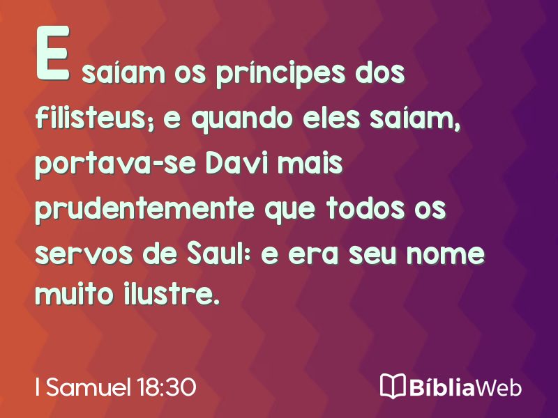 I Samuel 18:30 em imagem para compartilhar