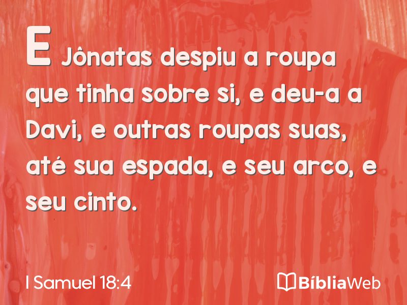 I Samuel 18:4 em imagem para compartilhar