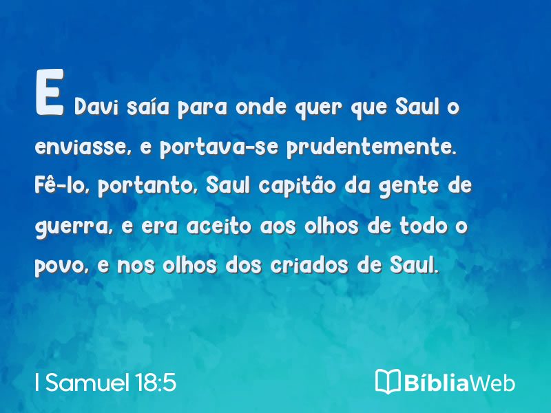 I Samuel 18:5 em imagem para compartilhar