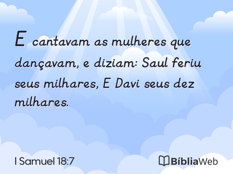 I Samuel 18:7 em imagem para compartilhar