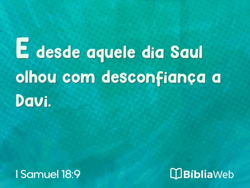 I Samuel 18:9 em imagem para compartilhar
