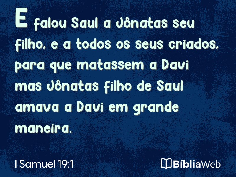 I Samuel 19:1 em imagem para compartilhar