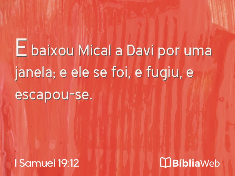 I Samuel 19:12 em imagem para compartilhar