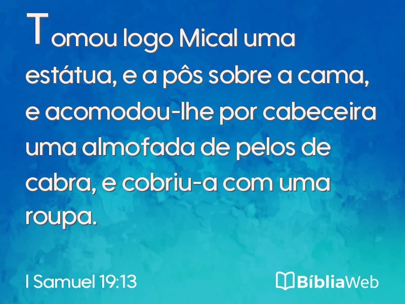 I Samuel 19:13 em imagem para compartilhar