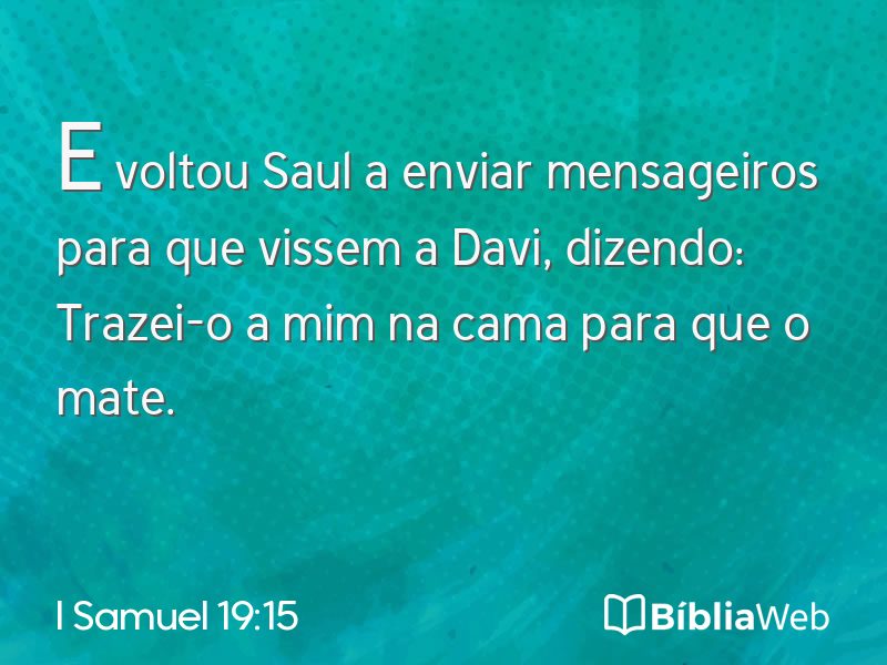 I Samuel 19:15 em imagem para compartilhar