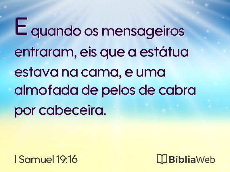 I Samuel 19:16 em imagem para compartilhar