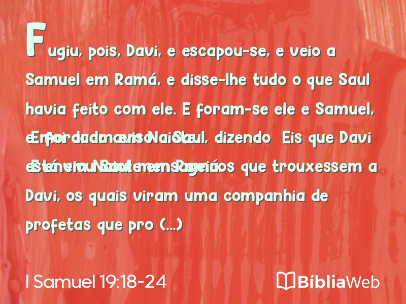 I Samuel 19:18-24 em imagem para compartilhar