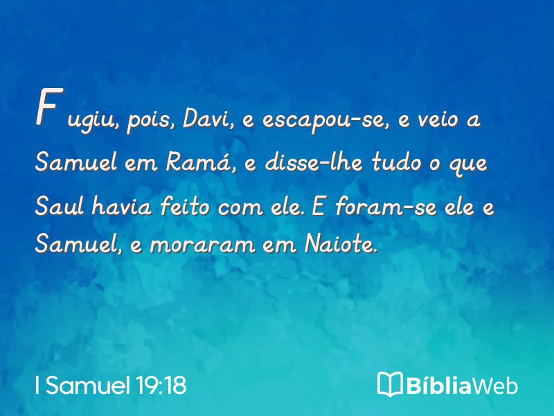 I Samuel 19:18 em imagem para compartilhar