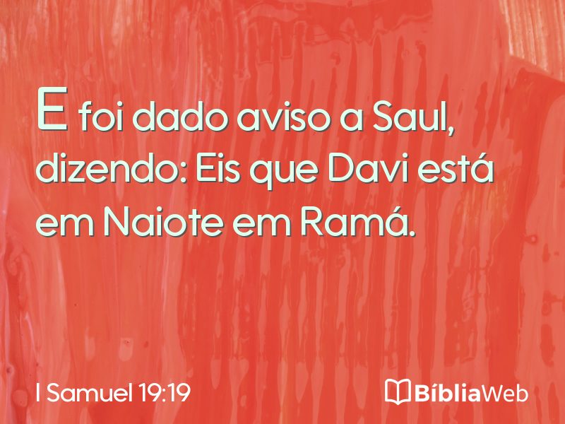 I Samuel 19:19 em imagem para compartilhar