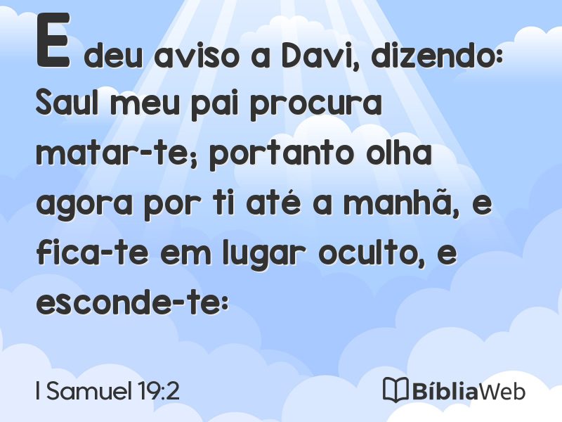 I Samuel 19:2 em imagem para compartilhar