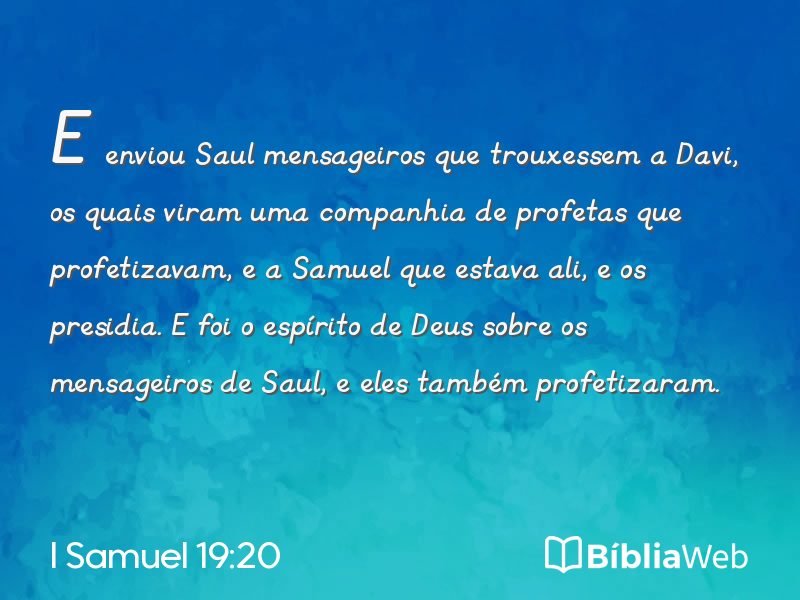 I Samuel 19:20 em imagem para compartilhar