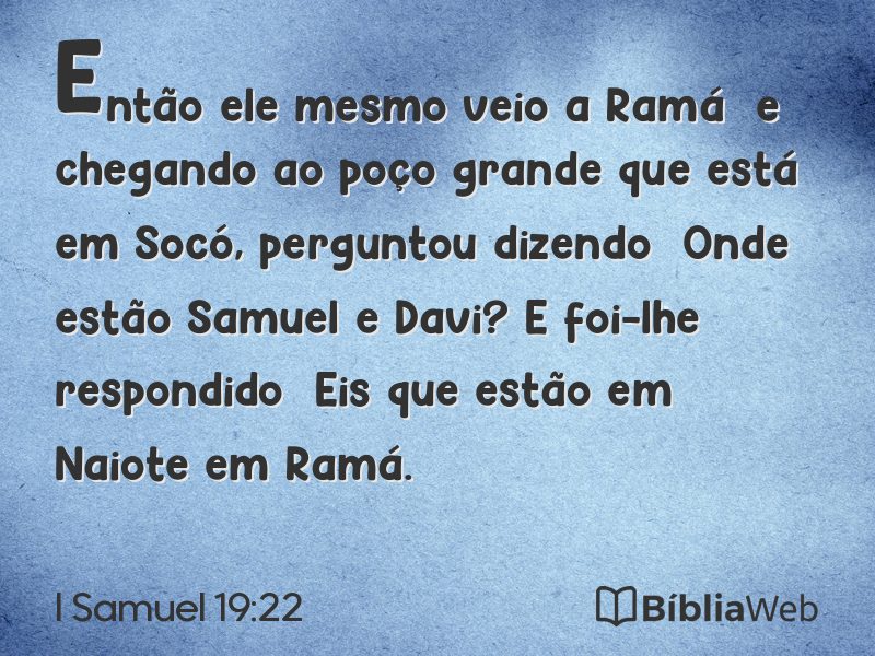 I Samuel 19:22 em imagem para compartilhar