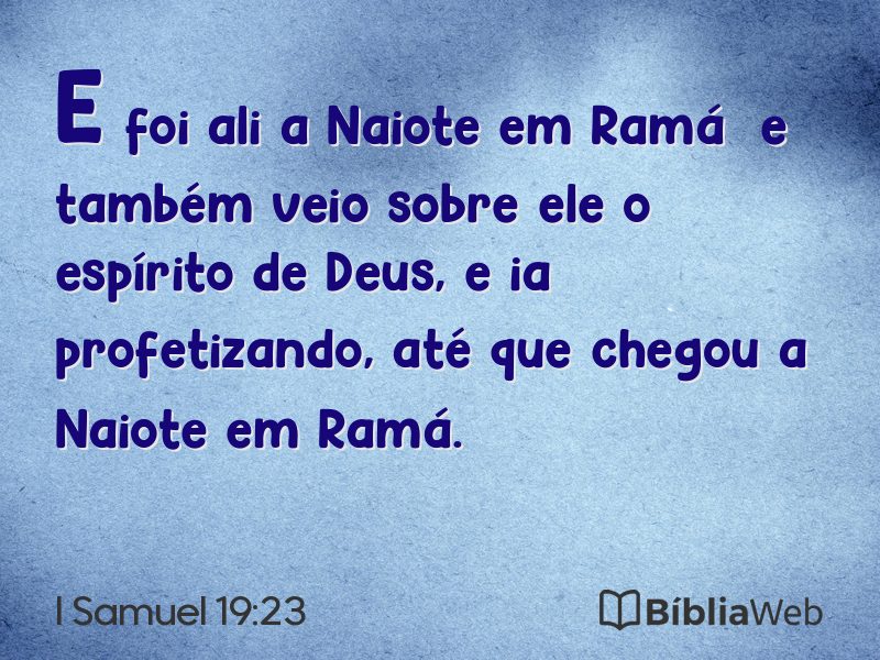 I Samuel 19:23 em imagem para compartilhar