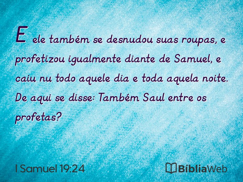 I Samuel 19:24 em imagem para compartilhar
