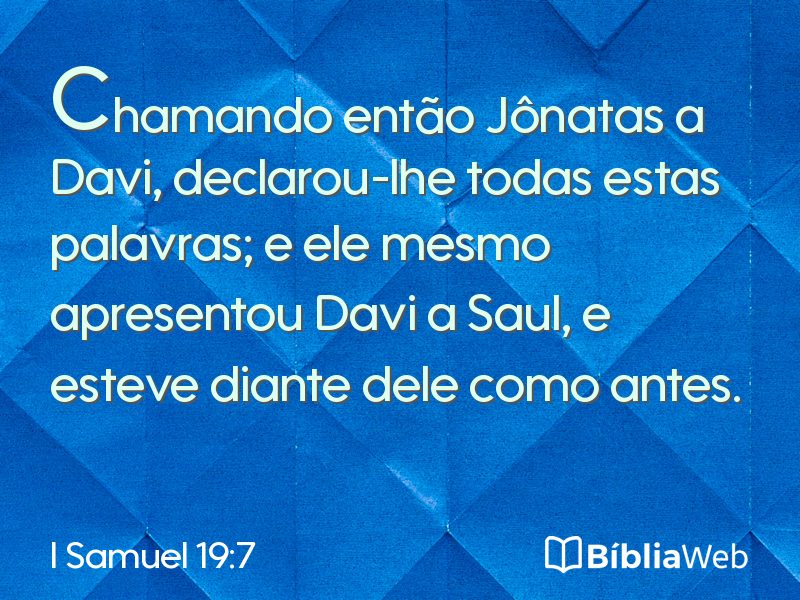I Samuel 19:7 em imagem para compartilhar