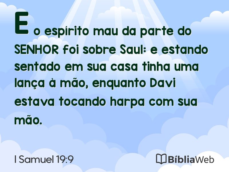 I Samuel 19:9 em imagem para compartilhar