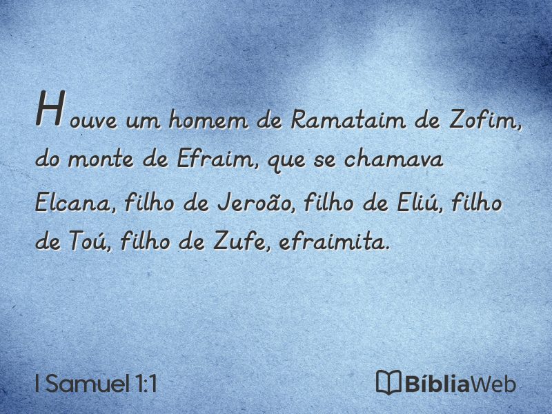 I Samuel 1:1 em imagem para compartilhar
