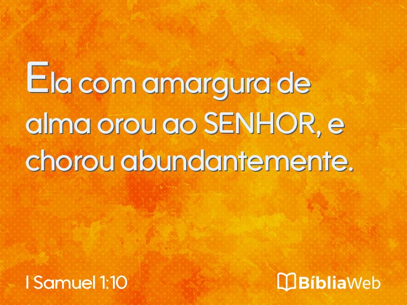 I Samuel 1:10 em imagem para compartilhar