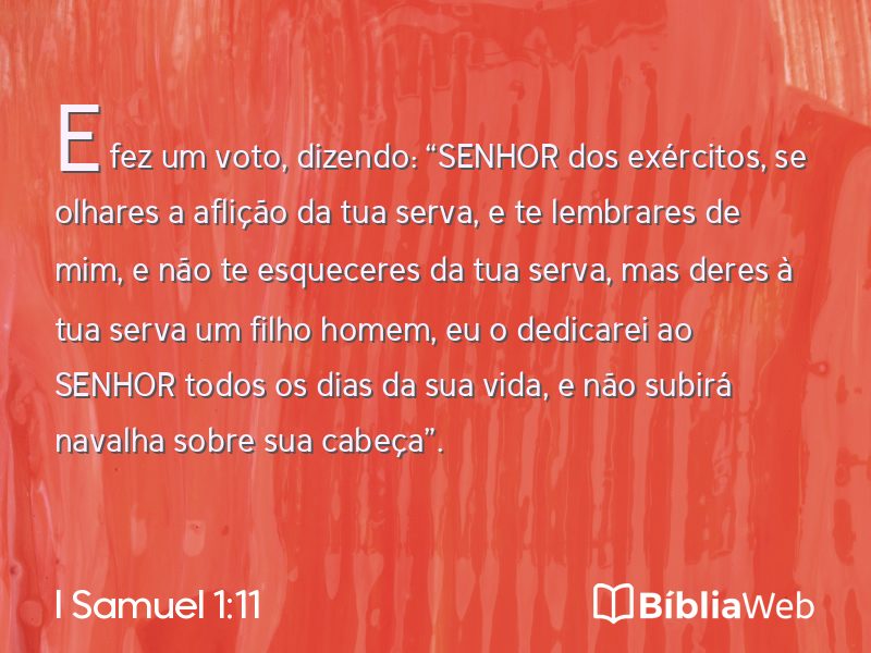 I Samuel 1:11 em imagem para compartilhar