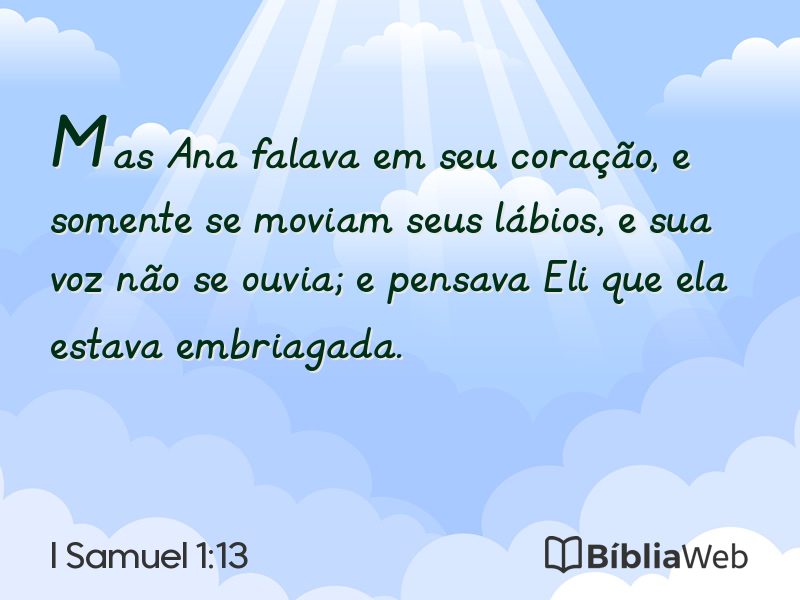 I Samuel 1:13 em imagem para compartilhar
