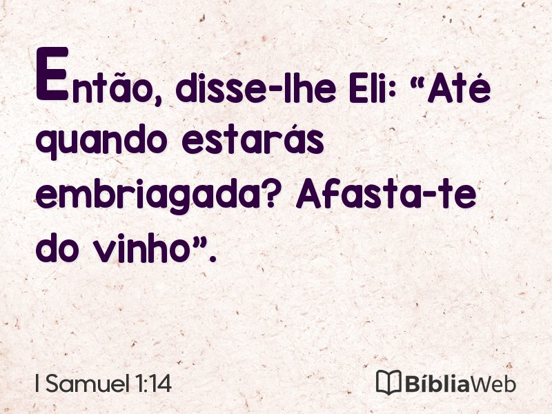 I Samuel 1:14 em imagem para compartilhar