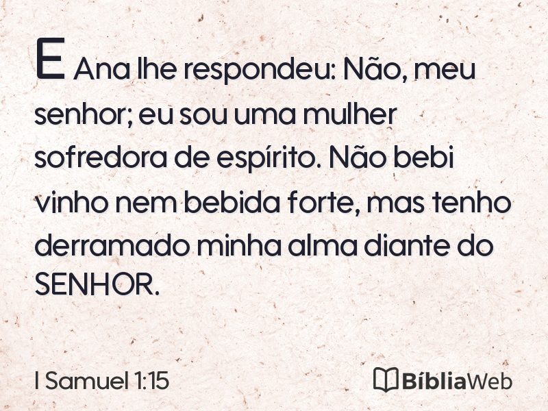 I Samuel 1:15 em imagem para compartilhar