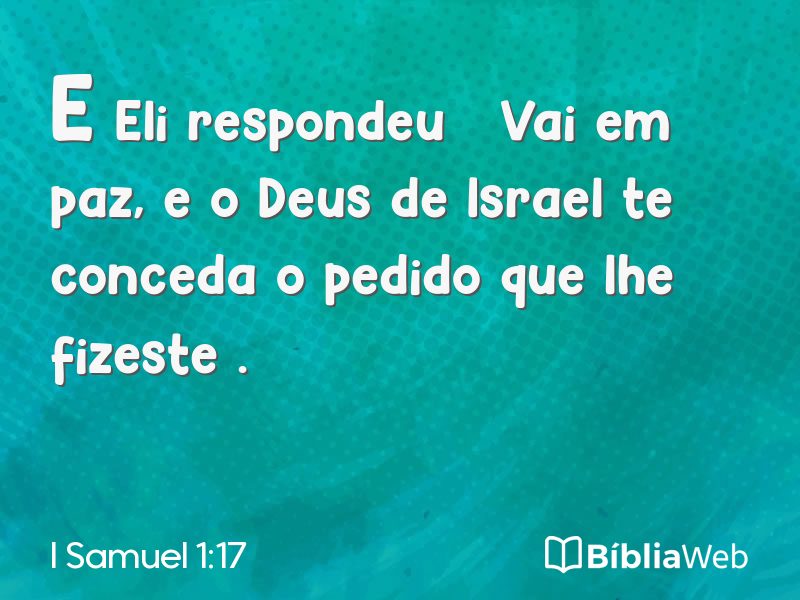 I Samuel 1:17 em imagem para compartilhar