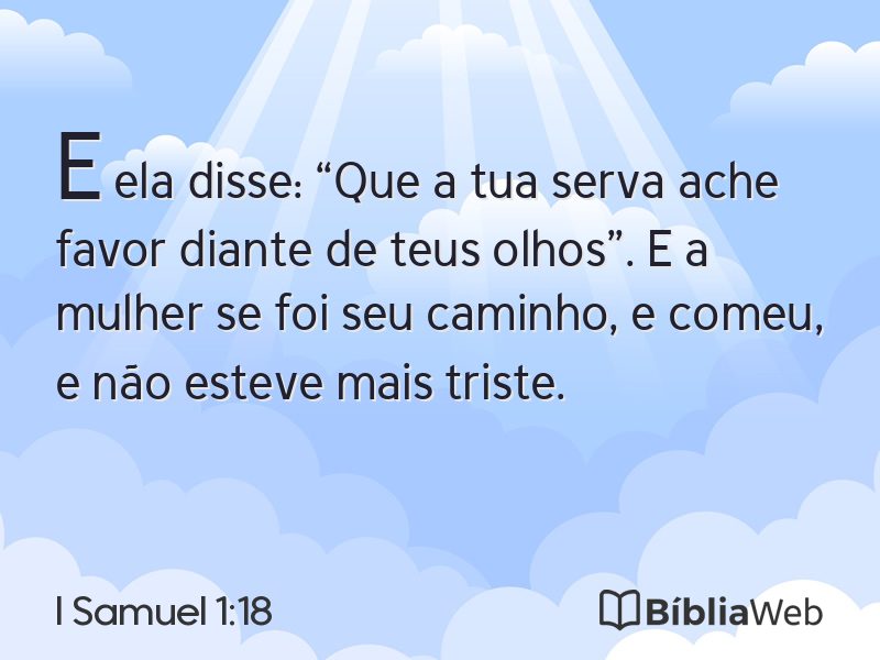I Samuel 1:18 em imagem para compartilhar