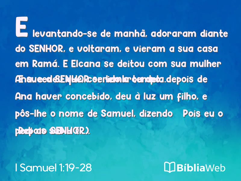 I Samuel 1:19-28 em imagem para compartilhar