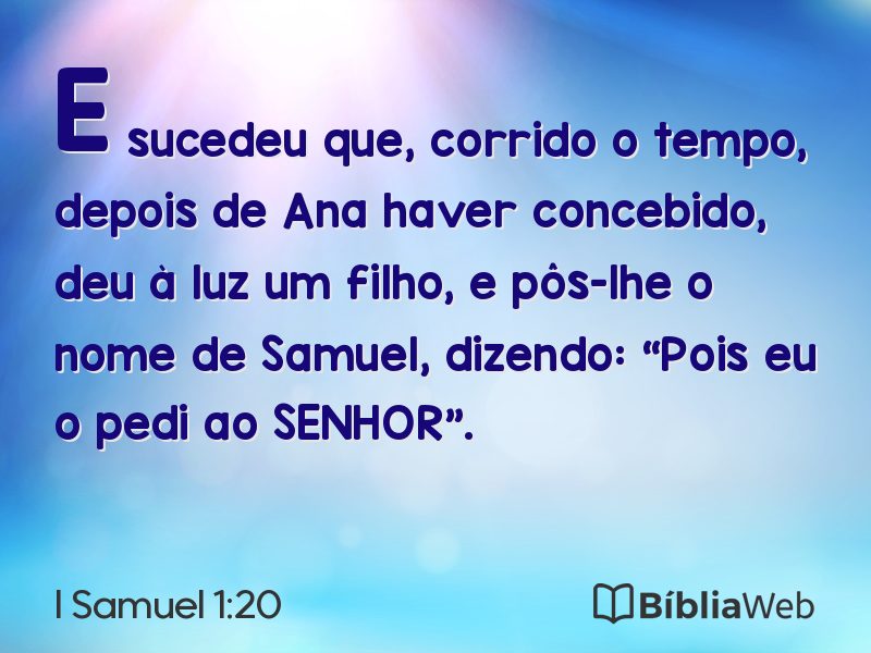 I Samuel 1:20 em imagem para compartilhar