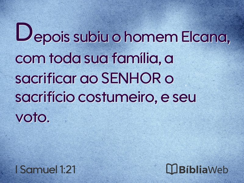 I Samuel 1:21 em imagem para compartilhar