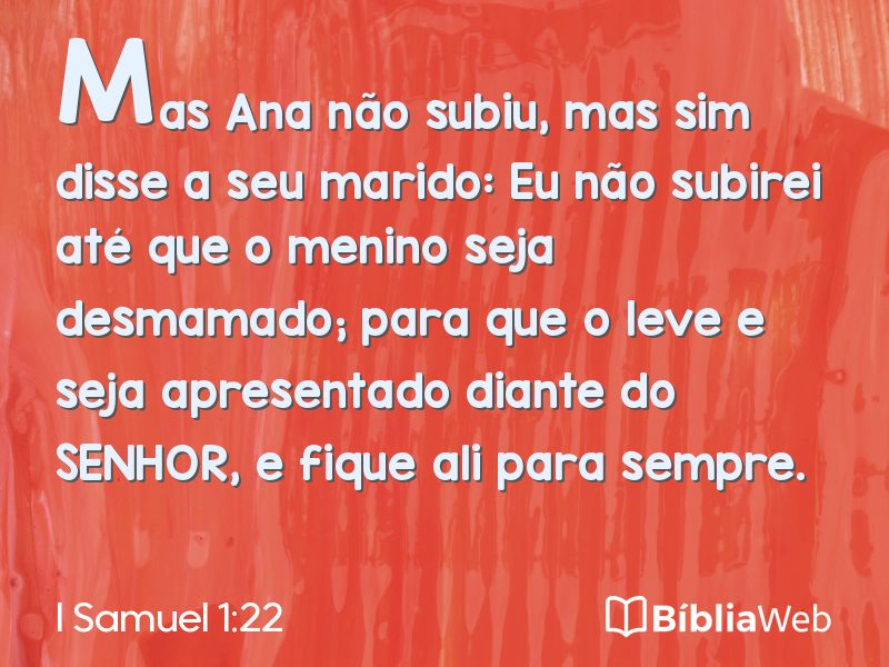 I Samuel 1:22 em imagem para compartilhar