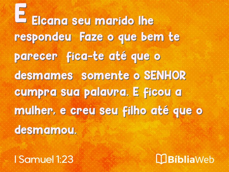 I Samuel 1:23 em imagem para compartilhar