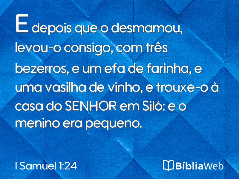 I Samuel 1:24 em imagem para compartilhar