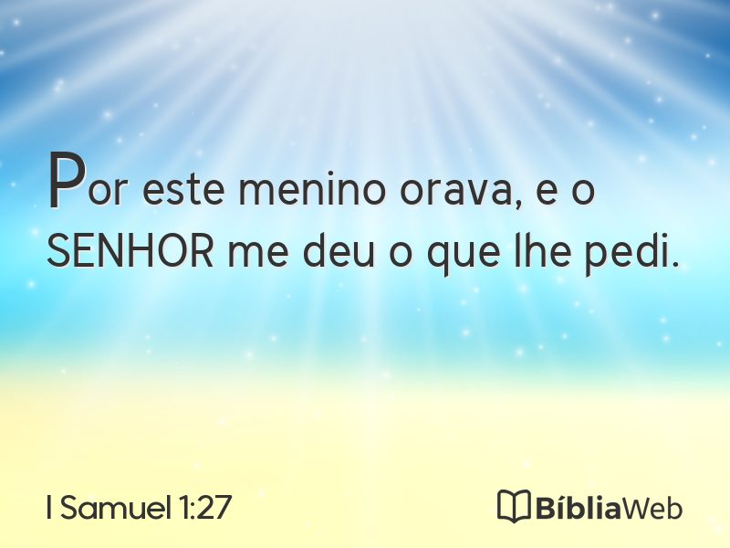 I Samuel 1:27 em imagem para compartilhar
