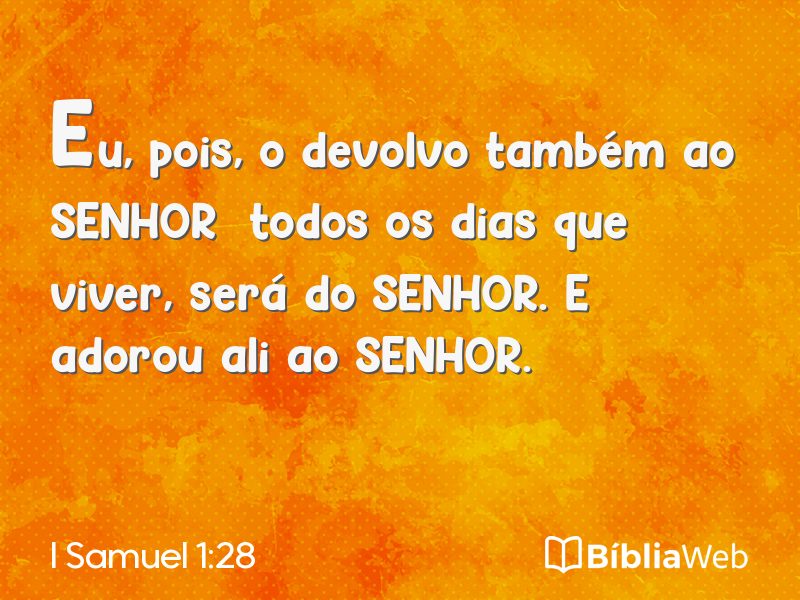 I Samuel 1:28 em imagem para compartilhar