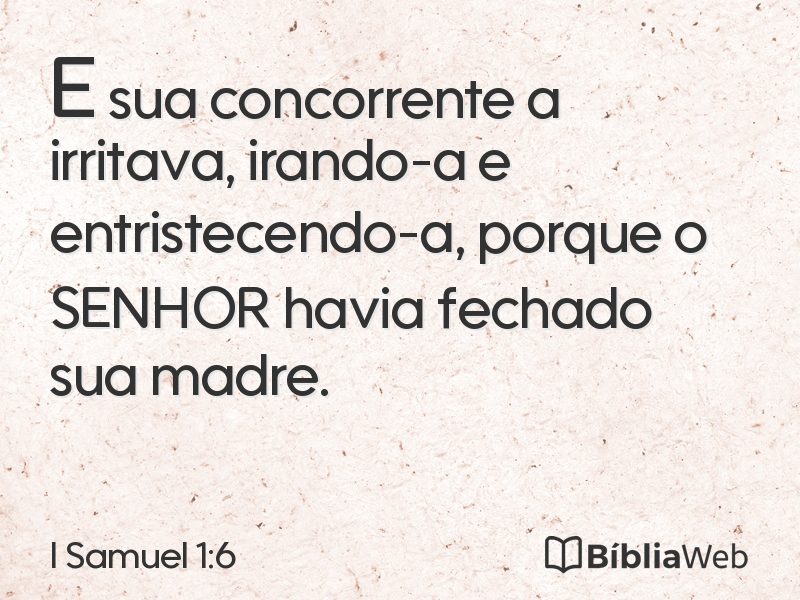 I Samuel 1:6 em imagem para compartilhar