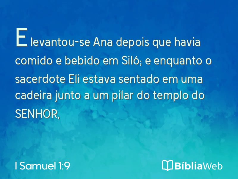 I Samuel 1:9 em imagem para compartilhar
