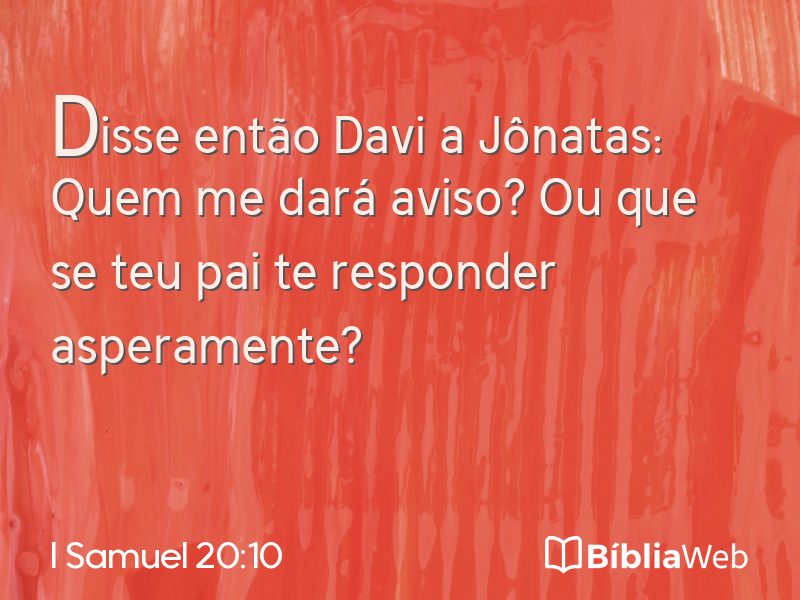 I Samuel 20:10 em imagem para compartilhar