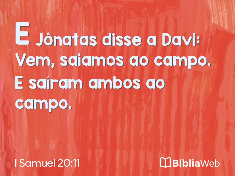 I Samuel 20:11 em imagem para compartilhar