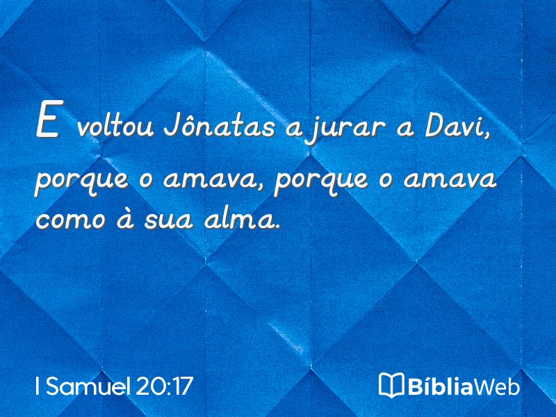 I Samuel 20:17 em imagem para compartilhar