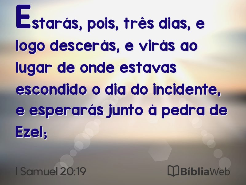 I Samuel 20:19 em imagem para compartilhar