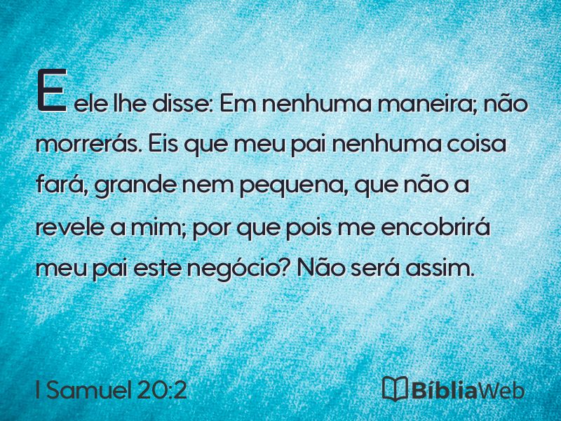 I Samuel 20:2 em imagem para compartilhar