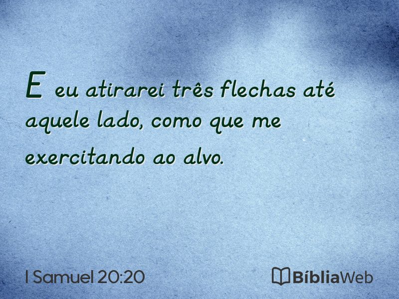 I Samuel 20:20 em imagem para compartilhar