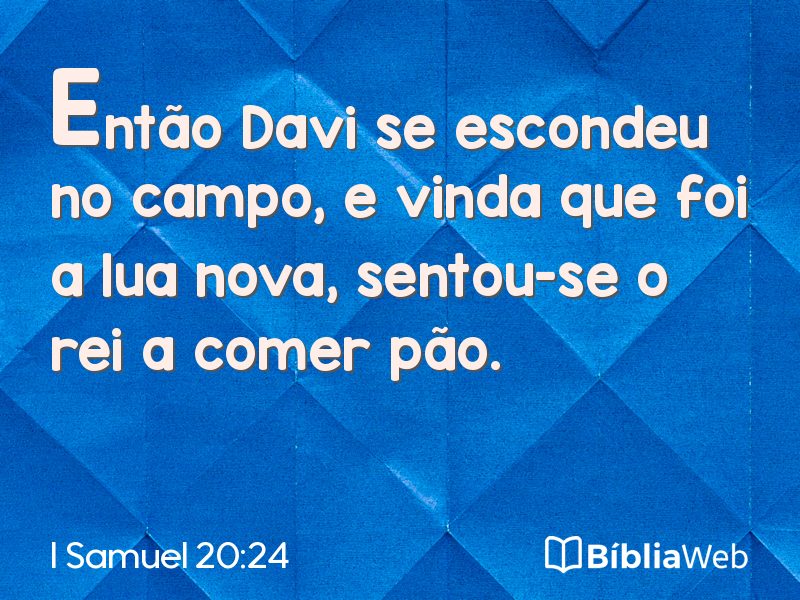 I Samuel 20:24 em imagem para compartilhar
