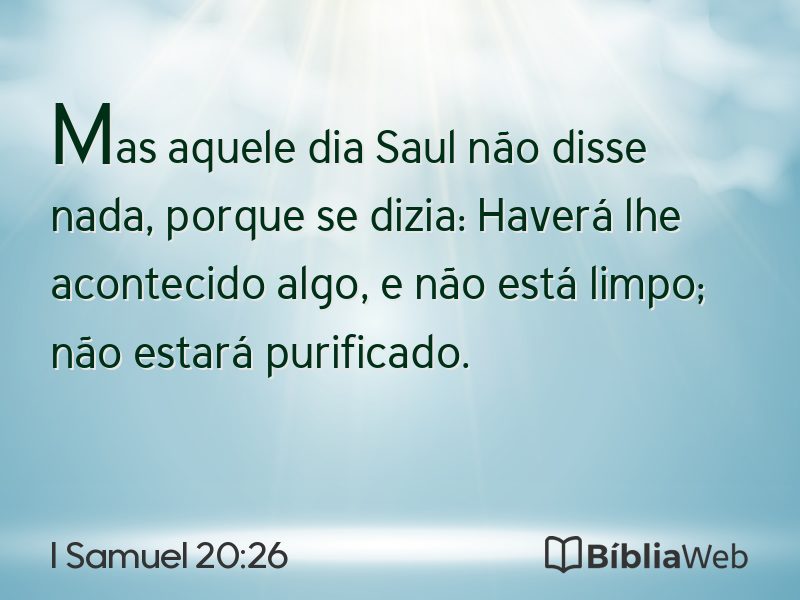 I Samuel 20:26 em imagem para compartilhar