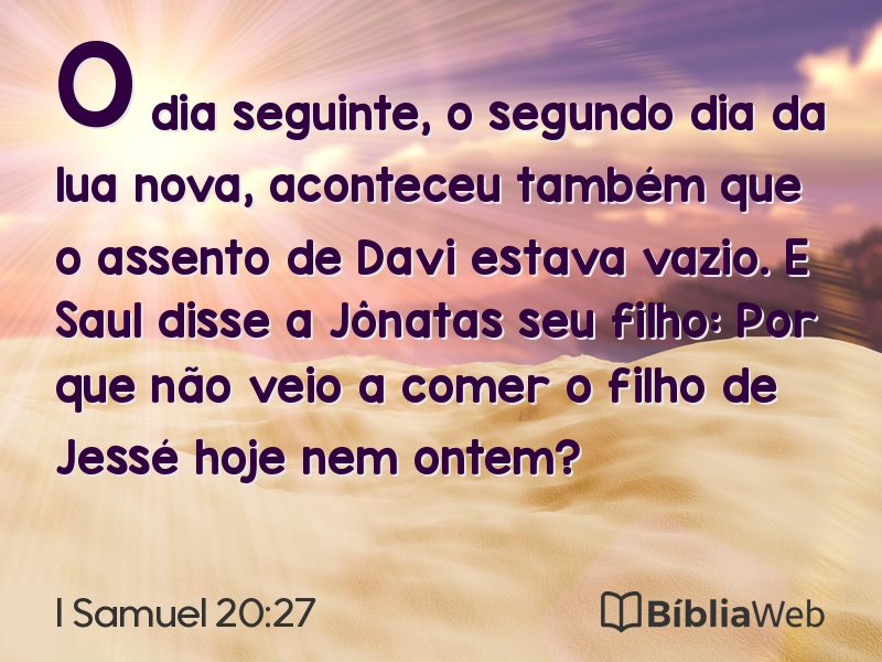 I Samuel 20:27 em imagem para compartilhar
