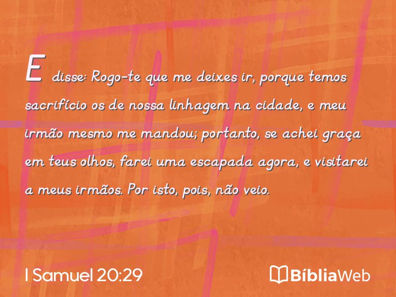 I Samuel 20:29 em imagem para compartilhar