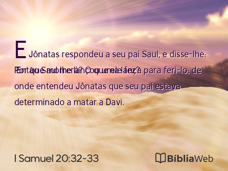 I Samuel 20:32-33 em imagem para compartilhar